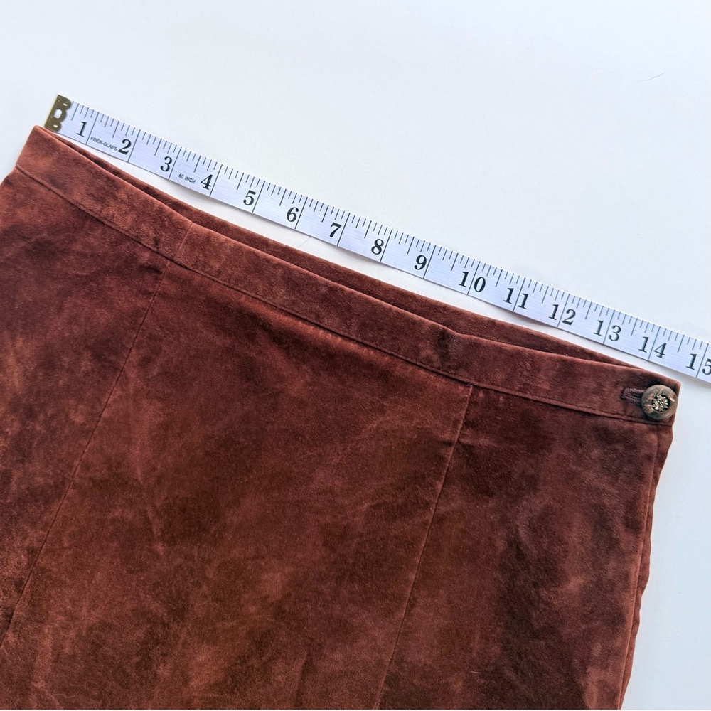 Vintage 1970s Brown Velveteen Mini Skirt S - Picture 10 of 16